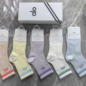 AIO 더블니트 순면 양말 5족 세트