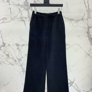 SAINT LAURENT 벨벳 와이드 팬츠