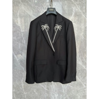 블랙 야자수 장식 재킷